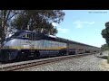 hd amtrak and up trains at eckley pier amtk 164 new siemens cab car and more 05 18 24