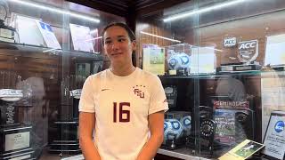 FSU Soccer | Sophia Nguyen on victory over Notre Dame, her goal, and a rematch with Wake Forest