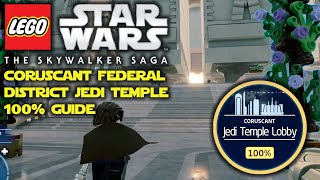 Jedi Temple 100% Walkthrough Coruscant Federal | LEGO Star Wars: The Skywalker Saga Tutorial