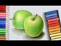 How to Draw a Realistic Apple with Colored Pencils and Soft Pastels