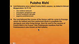 LIVE: Life and times of Pulaha Muni (one of the Sapta Rishis) 15.07.2022