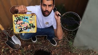 FOUND A TIME CAPSULE WHILE METAL DETECTING IN MY BACKYARD!!! YOU WON'T BELIEVE WHAT WAS IN IT..