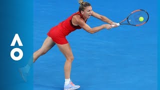 Fantastic 17 shot rally in the women's final between Halep and Wozniacki | Australian Open 2018