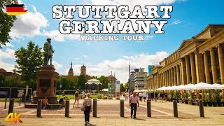 Stuttgart, Germany - Walking Tour 4K - Main city of Baden-Württemberg