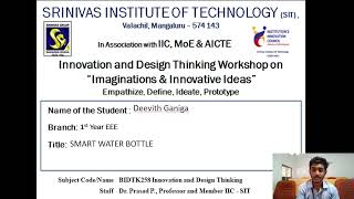 4SN22EE004 Deevith, SIT Mangaluru, BIDTK158/258 Workshop Presentation Mentored by Dr. Prasad P.