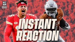 Chiefs TRADE UP for Texas WR Xavier Worthy - LIVE REACTION | Highlights & Analysis
