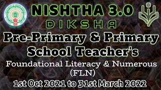 NISHTHA 3.0|DIKSHA|Pre-Primary \u0026 Primary School Teachers  Online Training (FLN)