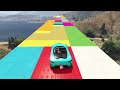 Giant & Tiny Cars vs Broken Bridge in GTA 5