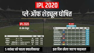 IPL 2020 Playoffs schedule | आईपीएल 2020 प्लेऑफ शेड्यूल |  IPL 2020 playoffs date and venue