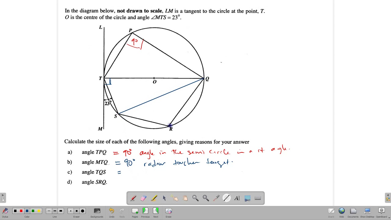 Circle Theorem Questions And Answers