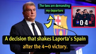 Laporta's first decision after being asked to leave Barcelona due to Olmo and Pau not registering