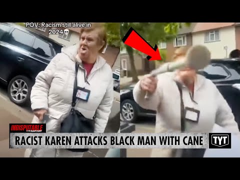 WATCH: Neighborhood bigot stops and attacks black man with cane