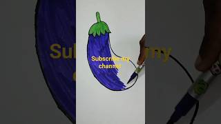 Easy drawingpainting of the brinjal#drawing#how#how to draw#brinjal drawing