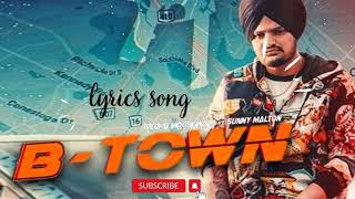 B-Town - Official Lyric Video | Sidhu Moose Wala | B-Town ft.