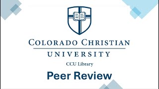 Peer Review - CCU Library Tutorial