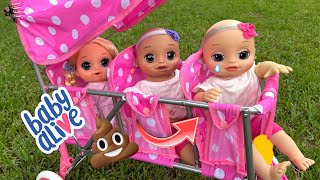 BABY ALIVE doll has a BIG Accident in stroller! 😱