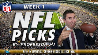 NFL PICKS WEEK 1 | FIRST WEEK BETTING STRATEGY AND 6 PREDICTIONS BY PhD in STATISTICS #nflpicks