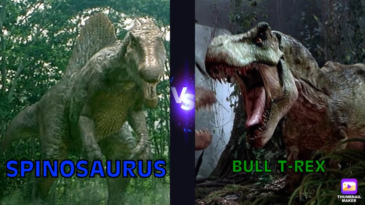 Spinosaurus Vs Bull T-Rex | Jurassic Park 30th Anniversary Fight [S1E3 ...