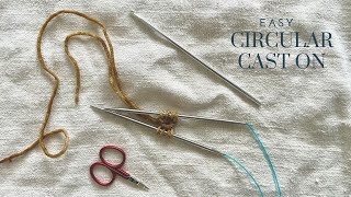 Easy Circular Cast On Tutorial || How to - circular cast on for knitting and crochet