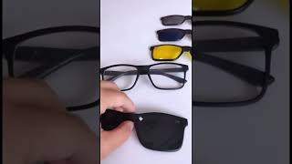 Óculos de grau masculino 5 em 1 acompanha lentes de sol com proteção UV máxima #short