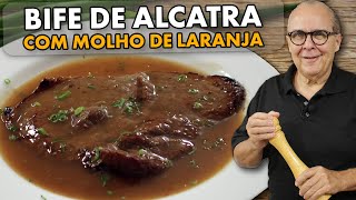 APRENDA A FAZER UM DELICIOSO BIFE DE ALCATRA COM MOLHO DE LARANJA