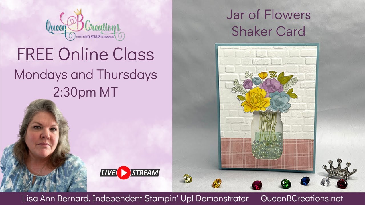 рџ Stampin Up Jar Of Flowers Shaker Card Youtube