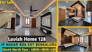 Lavish Home 128 North Facing 4BHK with Lift For Sale JPN Bengaluru