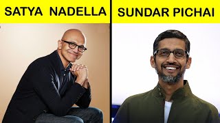Sundar Pichai vs Satya Nadella CEO Comparison UNBIASED in Hindi #Short #Shorts