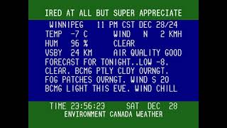 Winnipeg Weather Channel Archive - Dec 28th 2024 [Part 2]