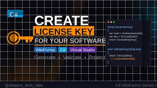 Create License Key for Software in C# | License Key System WinForms Tutorial