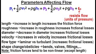 Physics 34.1 Bernoulli's Equation & Flow in Pipes (1 of 38) Parameters Affecting Flow