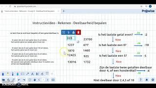 Instructievideo - Rekenen - Deelbaarheid bepalen