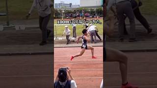 陸上の試合100mに出場したガヤ