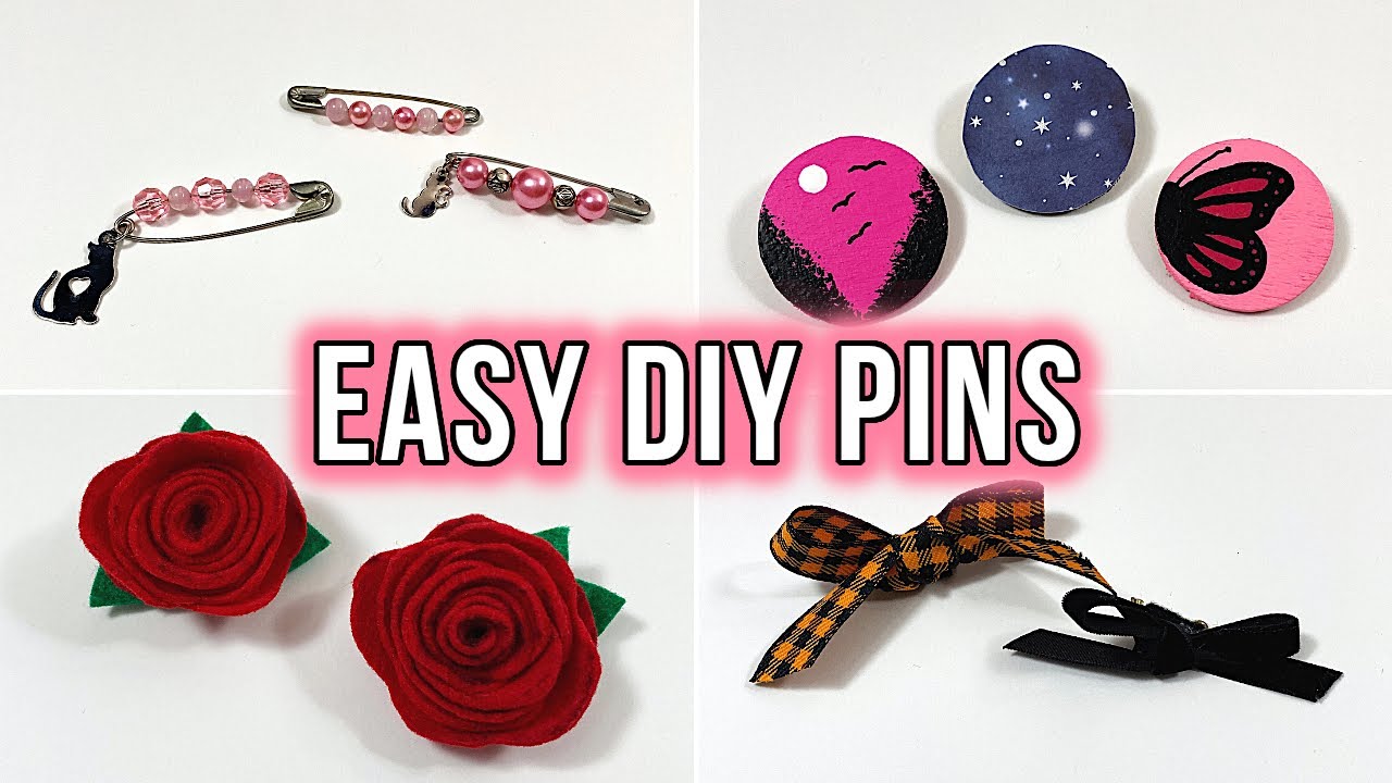 4 Creative Easy Ways To Make Diy Pins Without Shrink Plastic Youtube