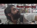 septum nose and ear piercing to my friend please don t try this at home.