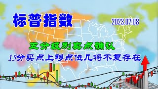 【两条均线看涨跌】美股|标普指数五分级别卖点确认（202307080745）