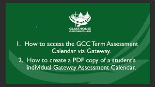 Accessing Assessment Calendars via Computer & Creating a PDF
