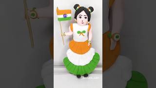 independence day special 🇮🇳 tricolour doll holding Indian flag 🇮🇳🫡 happy independence day🇮🇳 #shorts