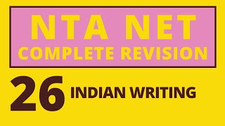 10 NTA NET REVISION: Indian Writing in English