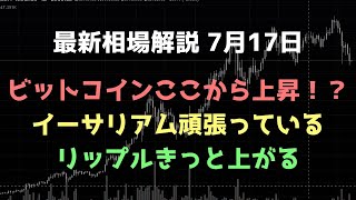 運命の時、弱いですが上がると信じます｜ビットコイン、イーサリアム、リップルの値動きを解説