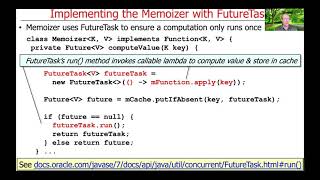 Applying Java FutureTask to Implement a Memoizer Cache