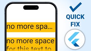 Handle Excess Text The Right Way | Flutter Text Widget Overflow property