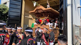 岸和田だんじり祭り🌈沼町修理入魂式、㊗️🎉🎊上空から②2024.8.11。