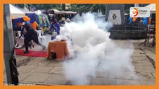 Police teargas Raila Odinga supporters celebrating his birthday at Tom Mboya statue in Nairobi’s CBD