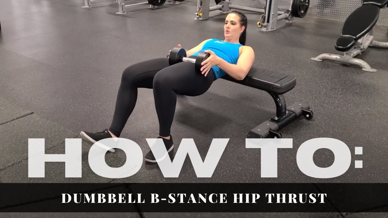 Dumbbell B-Stance Hip Thrust - YouTube