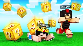 MINECRAFT pero CAEN LUCKY BLOCKS del CIELO 😱 ¿SOBREVIVIREMOS en MINECRAFT? (eltrollino)