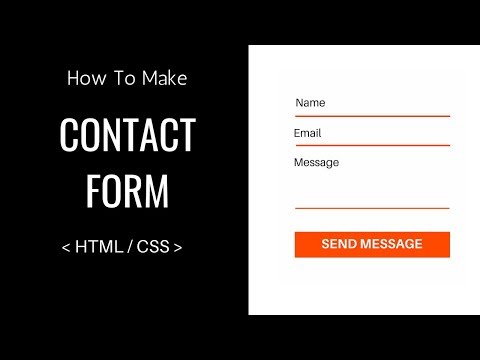 How To Make A Contact Form Using HTML And CSS - Easy Tutorials How To Make A Contact Form Using HTML And CSS - Easy Tutorials