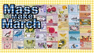 MASS MAKE MARCH  EP 4 RAINBOW COLLAGE STRIPS @CaraBrandonCreations #massmakemarch2025