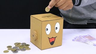 Personal Money Box at Home from Cardboard