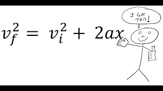 Acceleration Equation vf^2 = vi^2 + 2ax